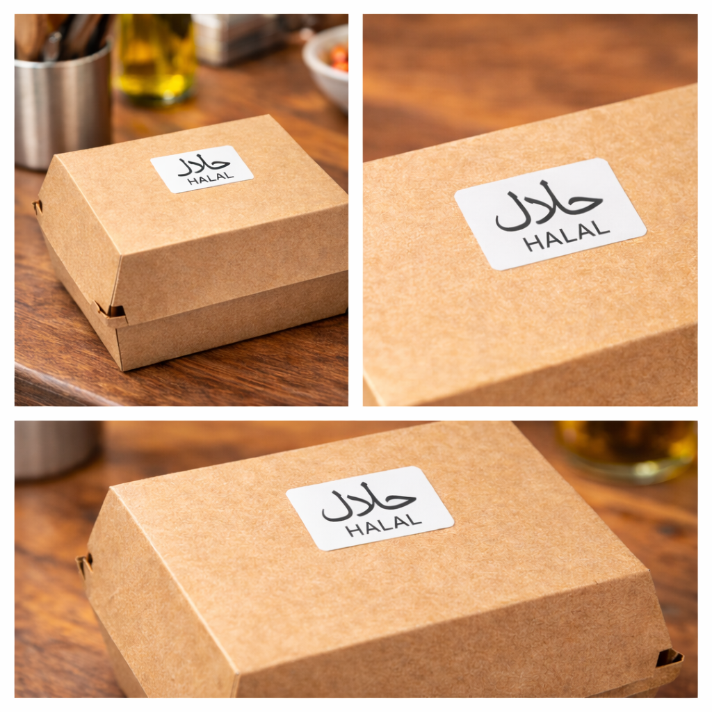 Sign and Print Creation - Halal Stickers Label Halal Roll Stickers