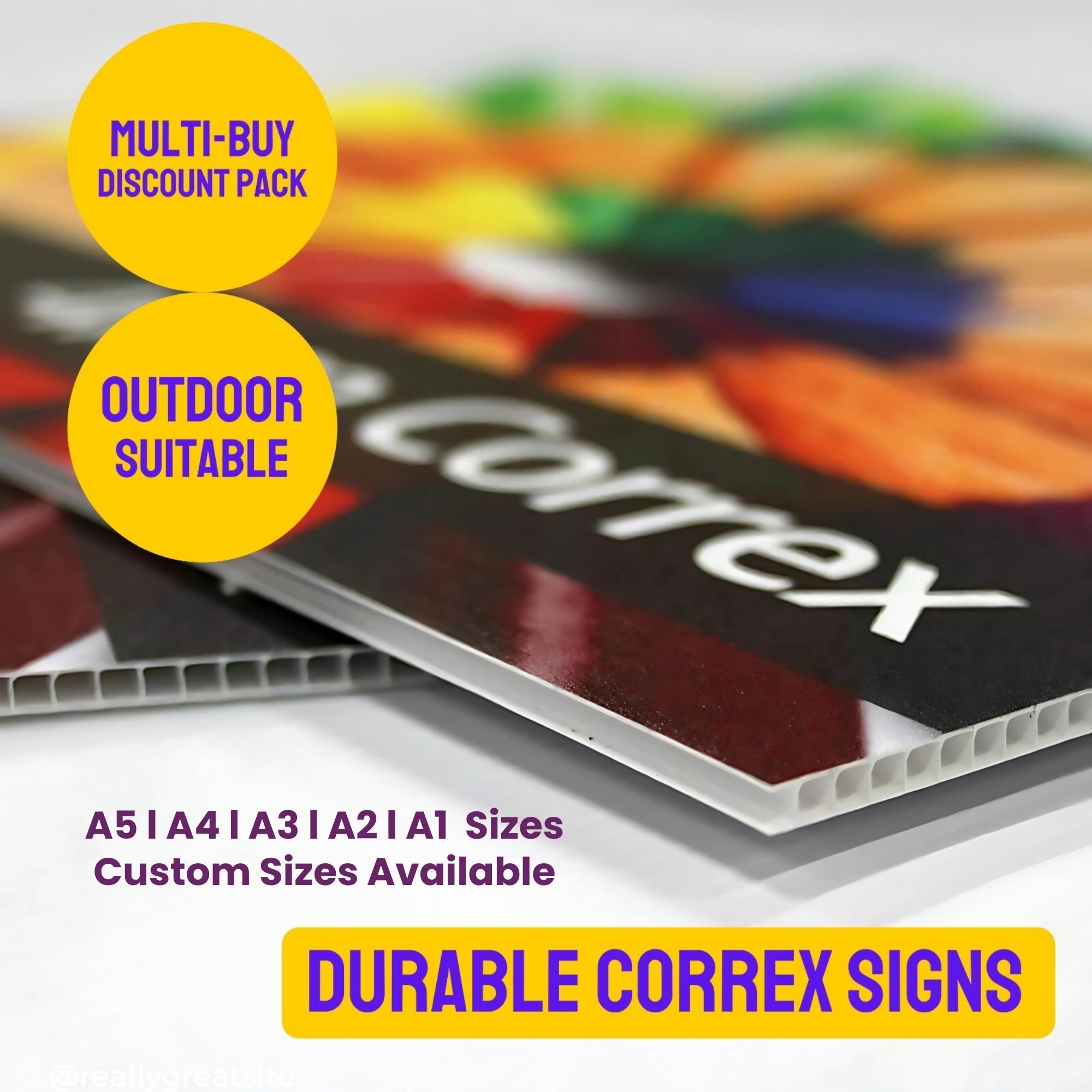 Sign and Print Creation - Correx Signs A2 l 4mm Board